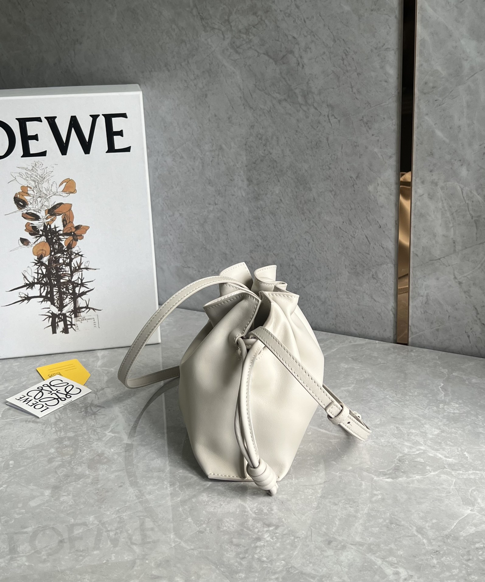 Loewe Mini Flamenco clutch in nappa calfskin Sea Salt